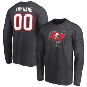 Tampa Bay Buccaneers Mens Shirt Team Authentic Logo Personalized Name & Number Long Sleeve T