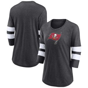 Tampa Bay Buccaneers Women's Shirt Primary Logo 3/4 Sleeve Scoop Neck T
